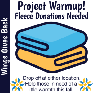 Fleece Donations for Project Warmup @ Wings