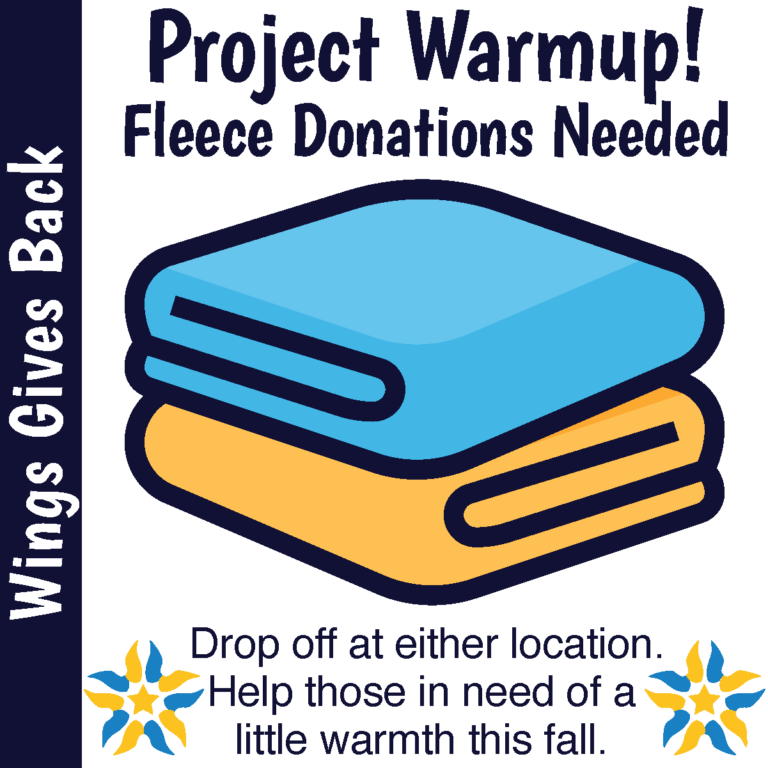 WANTED Fleece Donations For Project Warmup Wings Gymnastics